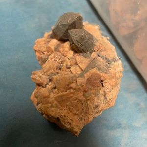 Smoky quarts mixed with Fluorite